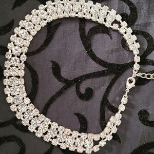 Elegant Silver Crystal Necklace